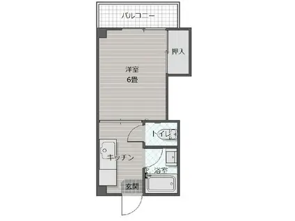 丸博ビル緑町(1K/2階)の間取り写真