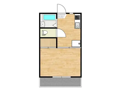 コーポクマガイ(1K/2階)の間取り写真