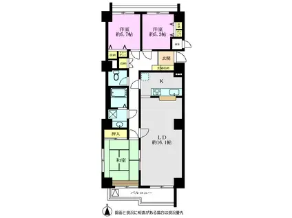 セント・ジョンズ・ハウス志木(3LDK/1階)の間取り写真