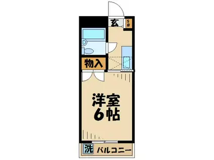 ハイランド伊藤(1K/2階)の間取り写真