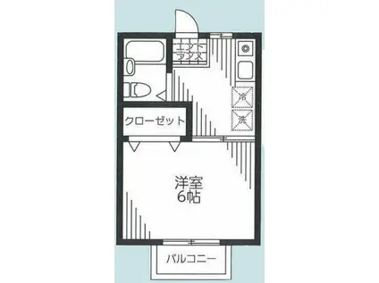 エステート長津田Ⅰ(1K/2階)の間取り写真