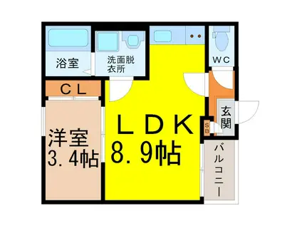 REGALEST LOTUS(1LDK/1階)の間取り写真