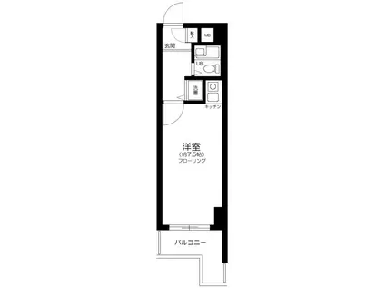 朝日プラザ旗の台(ワンルーム/6階)の間取り写真