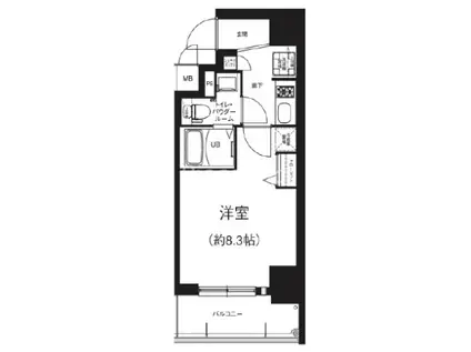 グレースノース西天満(1K/11階)の間取り写真