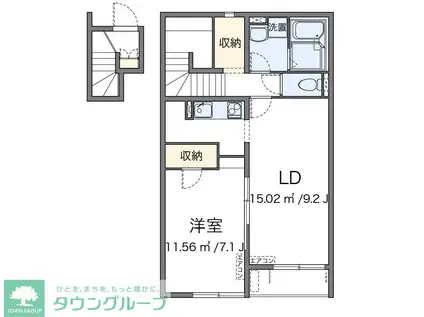 クレイノKEEP NEXTVI(1LDK/2階)の間取り写真