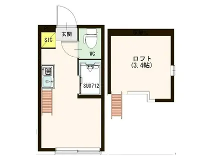 ハーモニーテラス高円寺南(ワンルーム/1階)の間取り写真