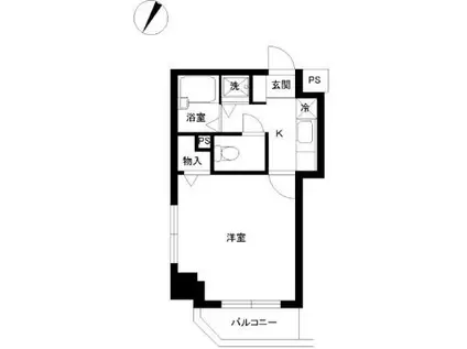 スカイコート神楽坂壱番館(1K/5階)の間取り写真