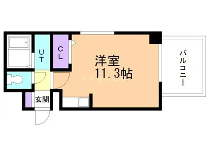 ハウスオブリザ北23条(ワンルーム/4階)の間取り写真