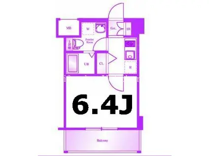 フロンティア横濱イースト(1K/8階)の間取り写真