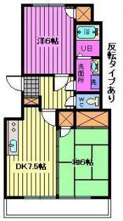 アーデルミーツ(2DK/1階)の間取り写真