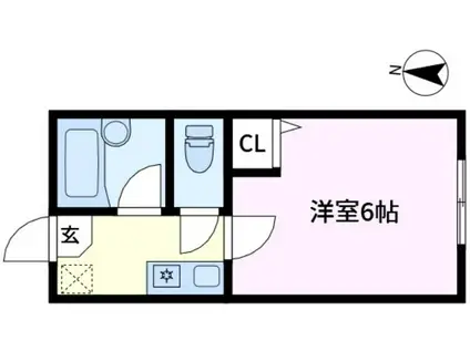 メゾン石神白山(1K/1階)の間取り写真