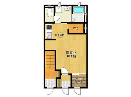 VIT.A(ワンルーム/1階)の間取り写真