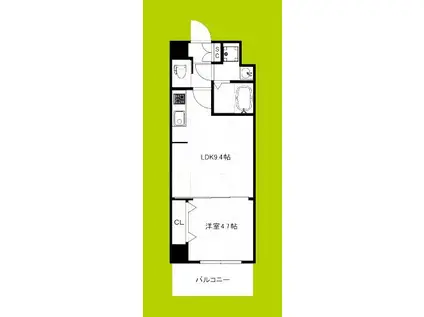 MANGOKUKEI(1LDK/2階)の間取り写真