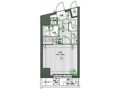 グランドガーラ渋谷(1K/6階)の間取り写真