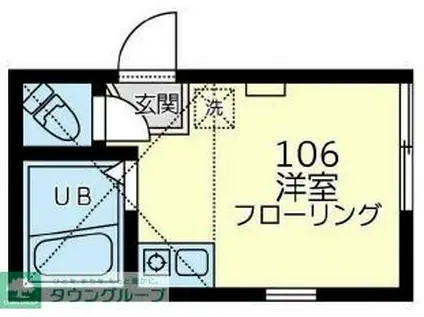 ユナイト妙蓮寺ストリングス(ワンルーム/1階)の間取り写真