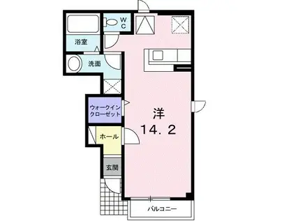 M・Kマンション PARTVI(1K/1階)の間取り写真