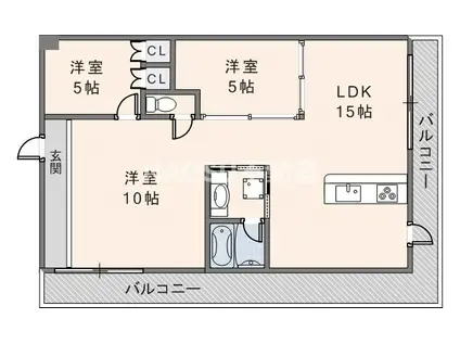 ルネセントエール(4LDK/8階)の間取り写真