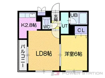 メルクリウス(1LDK/4階)の間取り写真