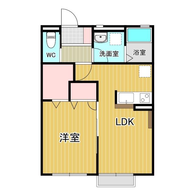 リブレスト(1LDK/2階)の間取り写真