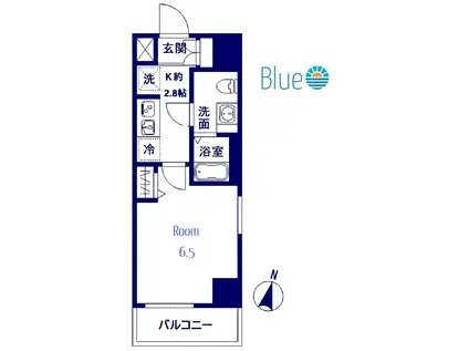 Nステージ平塚(1K/8階)の間取り写真