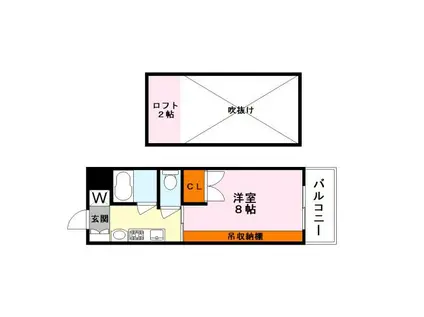 コーポ吉井(1K/3階)の間取り写真