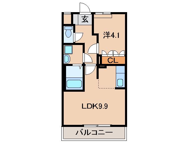 JR和歌山線 船戸駅 徒歩35分 2階建 築17年(1LDK/2階)の間取り写真