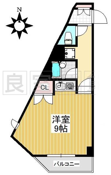 カーサ千種駅(ワンルーム/3階)の間取り写真