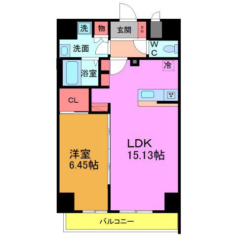 JUSEI RESIDENCE(1LDK/1階)の間取り写真