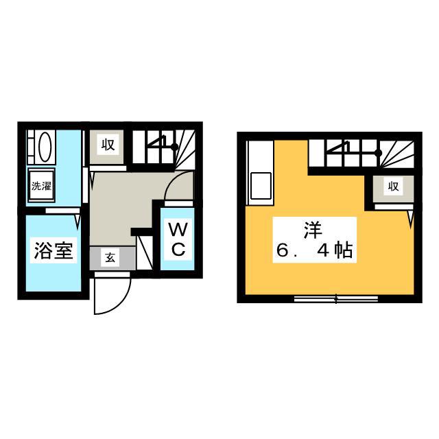 KS I(ワンルーム/1階)の間取り写真