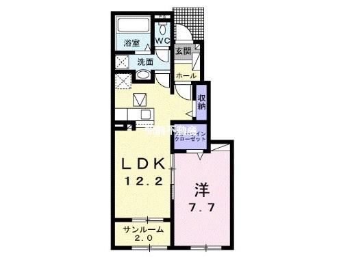 メゾンネージュII番館(1LDK/1階)の間取り写真