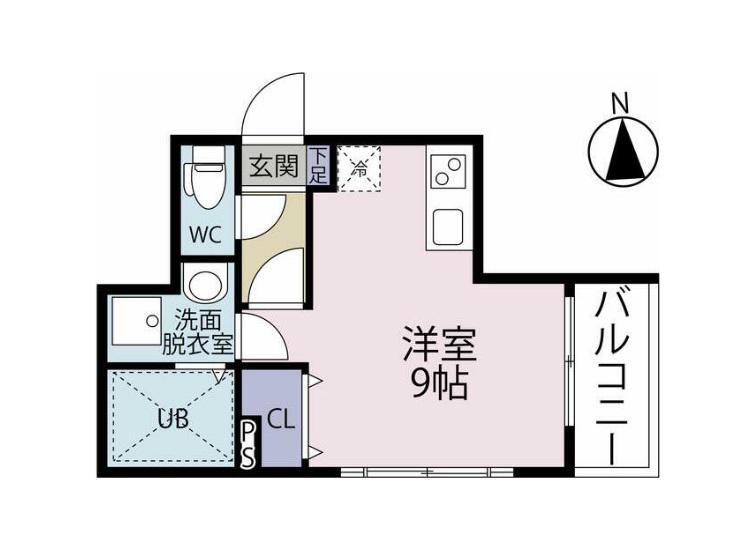 LIBERTY長町南(ワンルーム/2階)の間取り写真