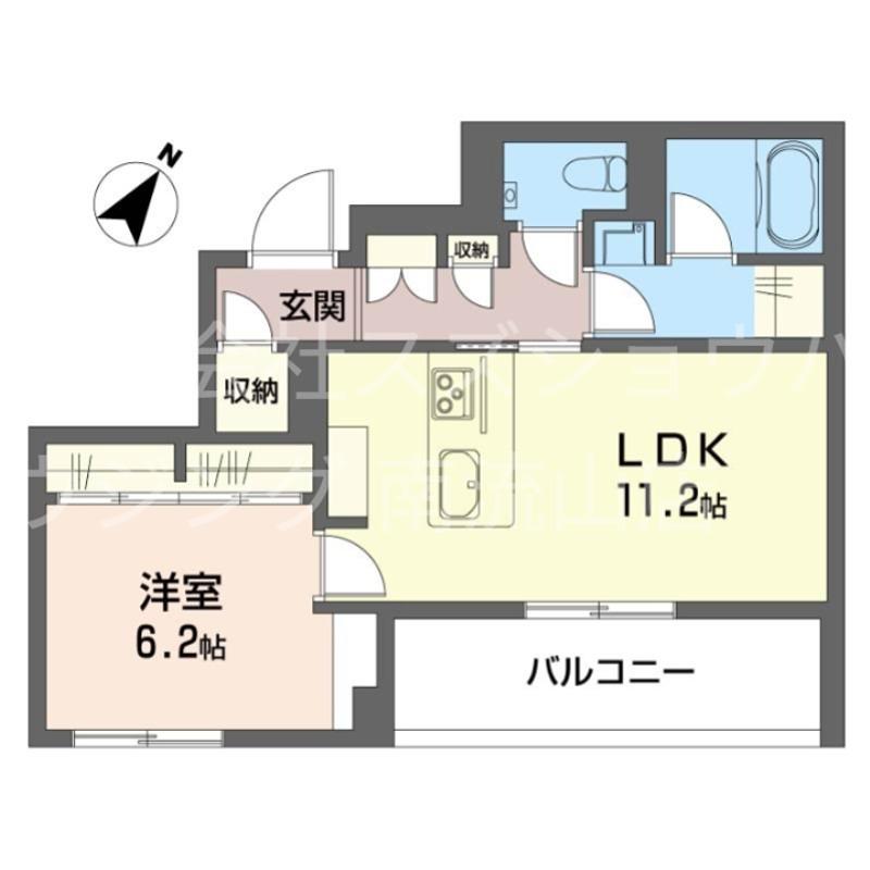 クレストメゾン(1LDK/4階)の間取り写真