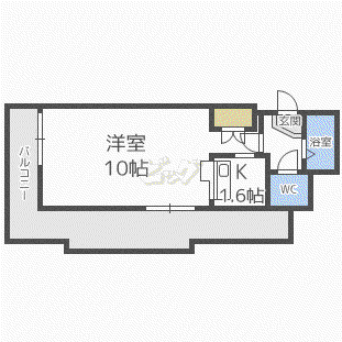 LENNON TERRAZA 6-3(1K/4階)の間取り写真