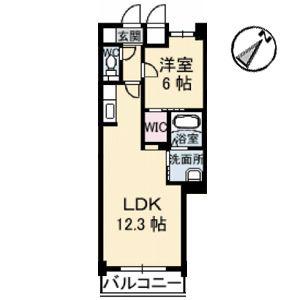 TAKASUHILLS(1LDK/1階)の間取り写真