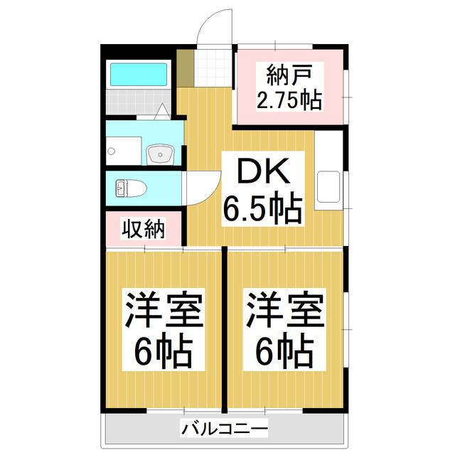 アプリコットハイツ(2SDK/1階)の間取り写真