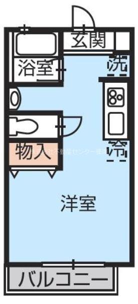 カーサ牧之原(ワンルーム/1階)の間取り写真