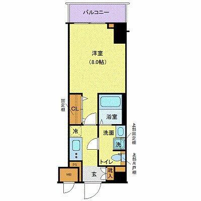 LEXE文京白山(1K/6階)の間取り写真