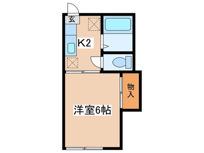 メゾン町田(1K/2階)の間取り写真