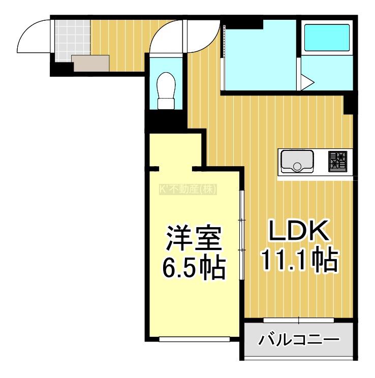 RIGEL EIN(1LDK/2階)の間取り写真