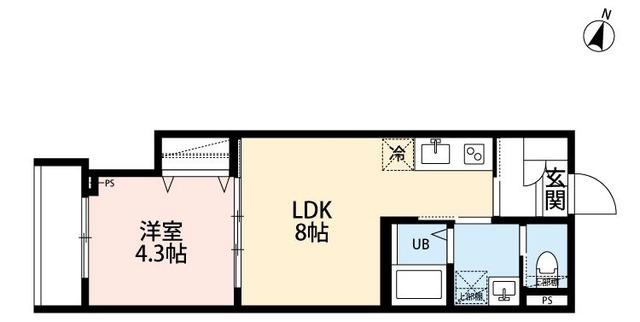 ROBOT HOME 金町(1LDK/2階)の間取り写真