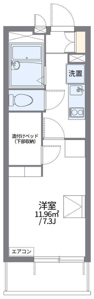レオパレスB & R(1K/1階)の間取り写真