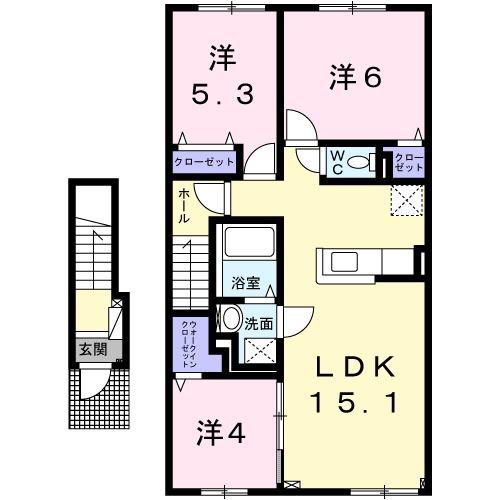 ソフィア(3LDK/2階)の間取り写真