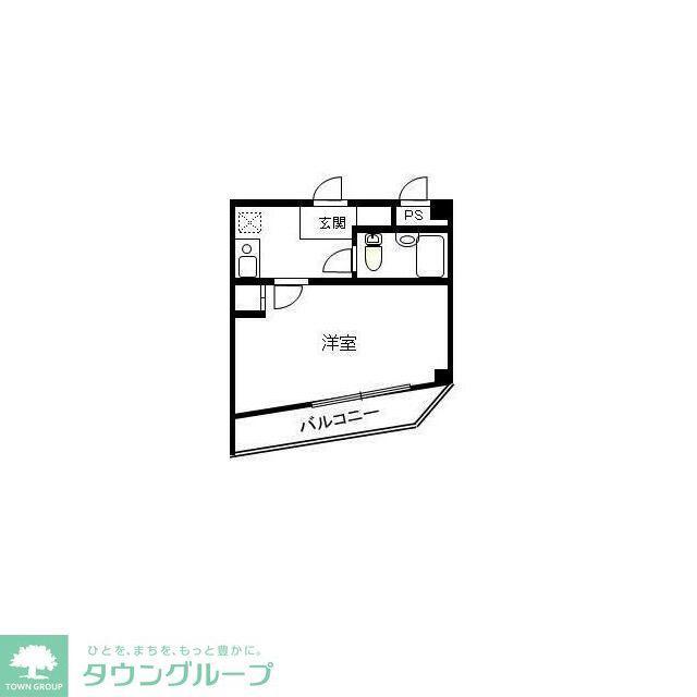 ビューハイツ湘南(1K/3階)の間取り写真