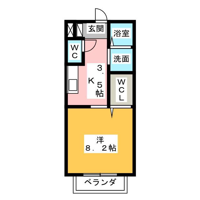 エトワール利平治(1K/2階)の間取り写真