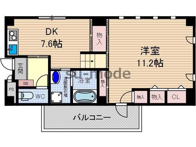 フォルム千里丘(1DK/2階)の間取り写真