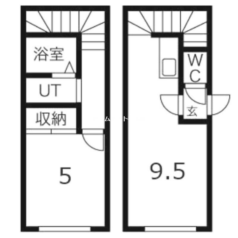 アーバン稲穂(1LDK/2階)の間取り写真