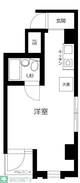トーコー水道橋マンション(ワンルーム/4階)の間取り写真