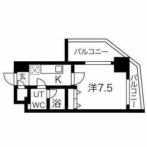 スパシエ蒲田グランドタワー(1K/10階)の間取り写真
