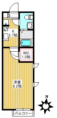 ブランメゾン春日屋(1K/2階)の間取り写真