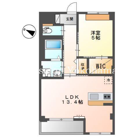 LAFORET MONTE(1LDK/2階)の間取り写真